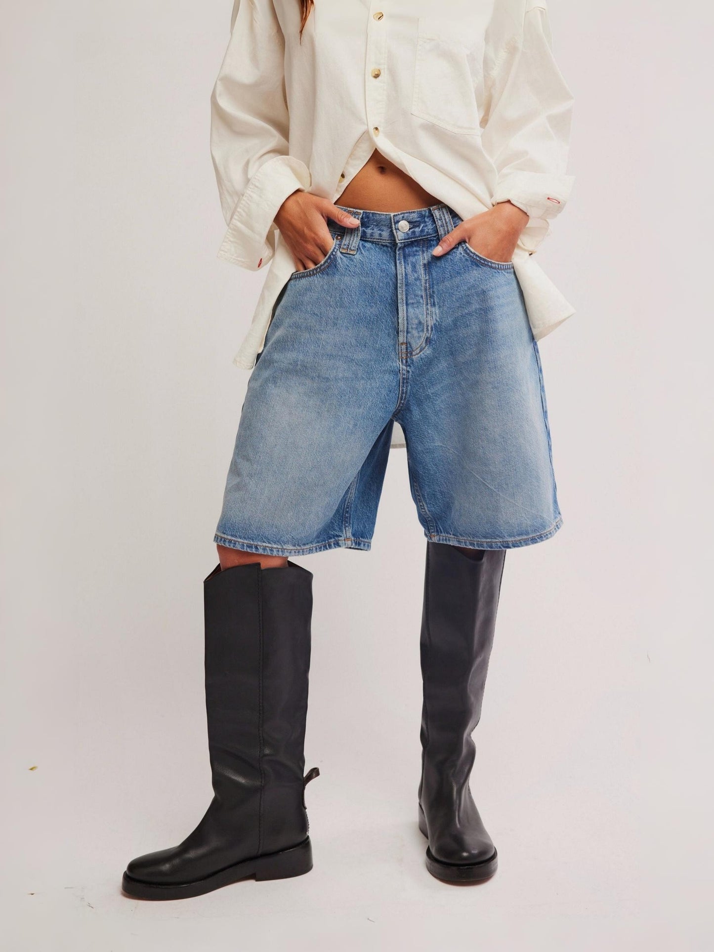 FREE PEOPLE - Montana Denim Shorts - 