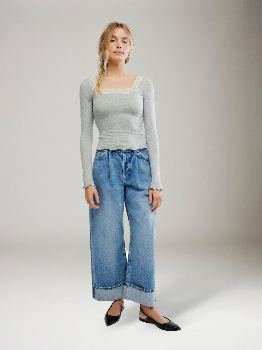 FREE PEOPLE - Oh My Darling Longsleeve Top - 