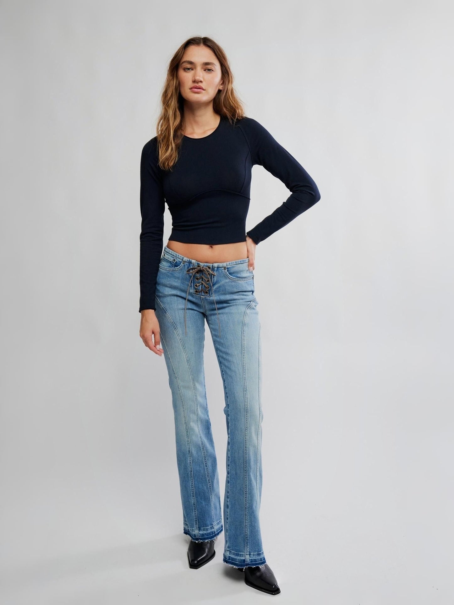 FREE PEOPLE - Protagonist Longsleeve Top - Black