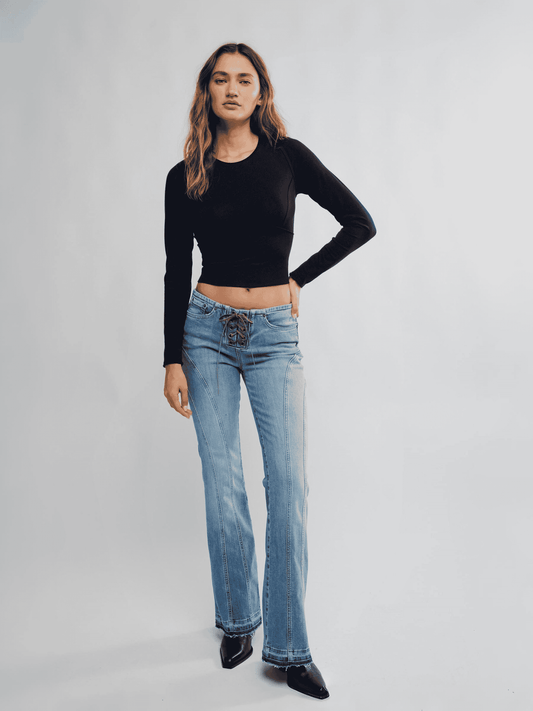 FREE PEOPLE - Protagonist Longsleeve Top - Black