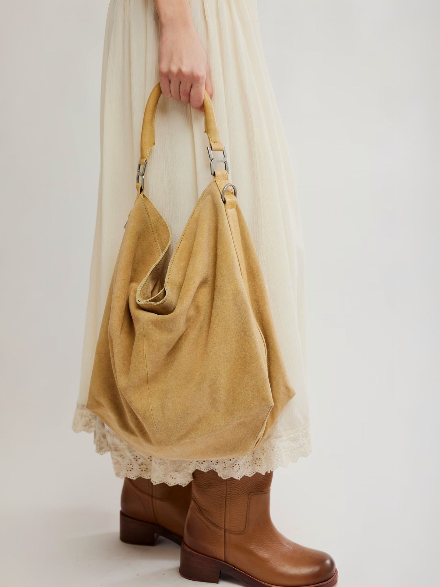 Suzie Suede Slouch Tote Bag