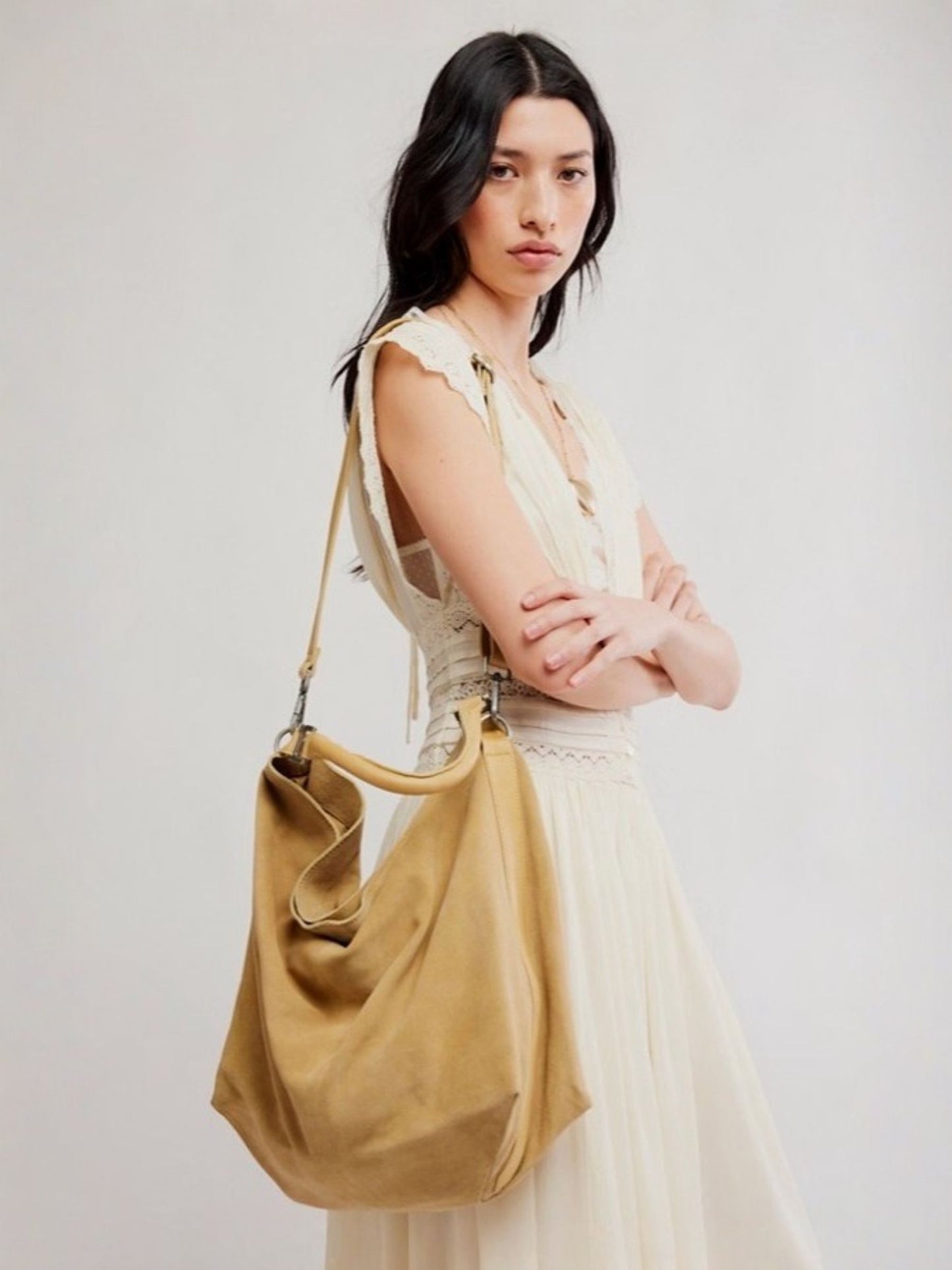 Suzie Suede Slouch Tote Bag