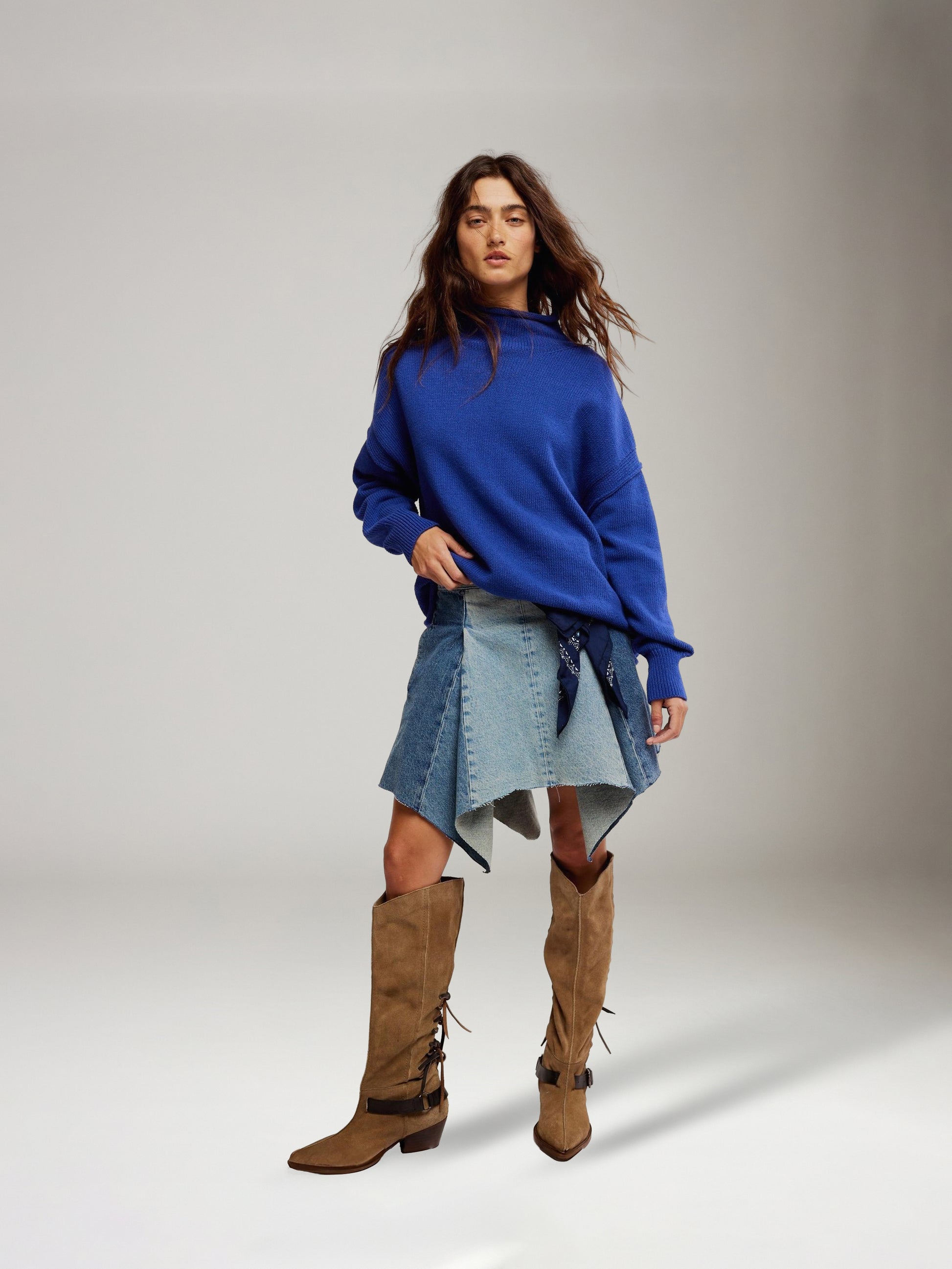 FREE PEOPLE - Torres Roll Neck Sweater - 