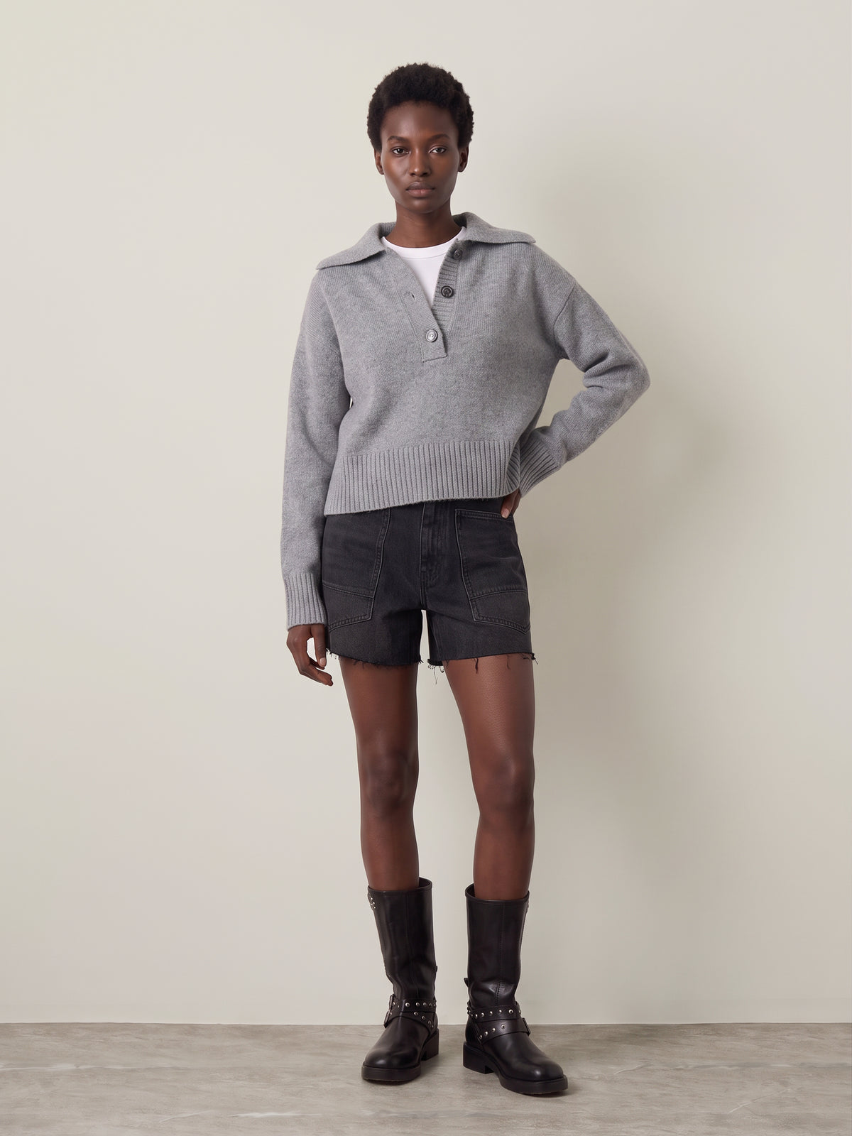 FREE PEOPLE - Trading Up Polo Sweater - 