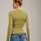 FREE PEOPLE - Wide Awake Layering Longsleeve Top - 