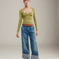 FREE PEOPLE - Wide Awake Layering Longsleeve Top - 