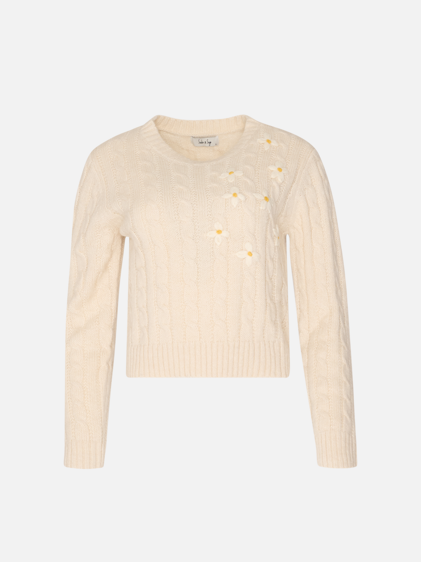 SADIE & SAGE - Lulu Embroidered Daisy Sweater - 