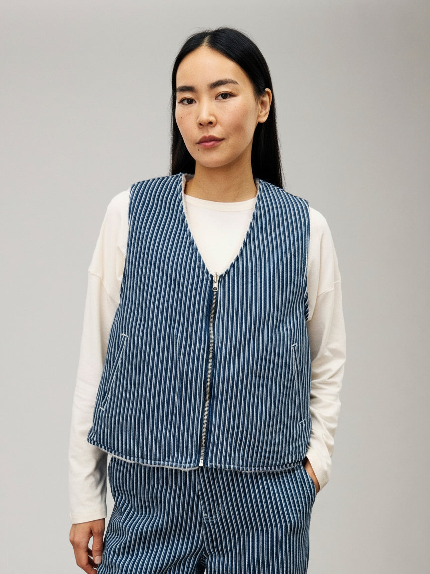 FRNCH - Cymric Stripe Reversible Vest - 