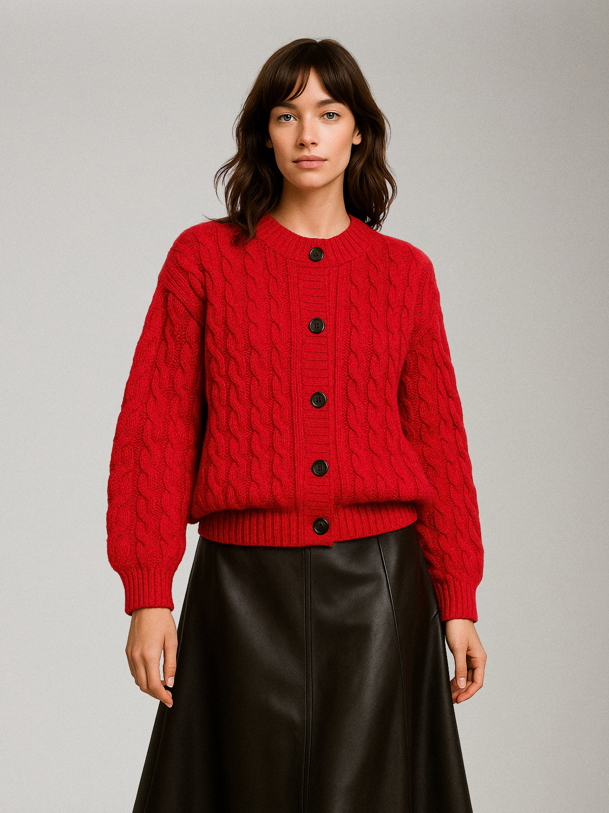 FRNCH - Guimauve Cable Cardigan - 