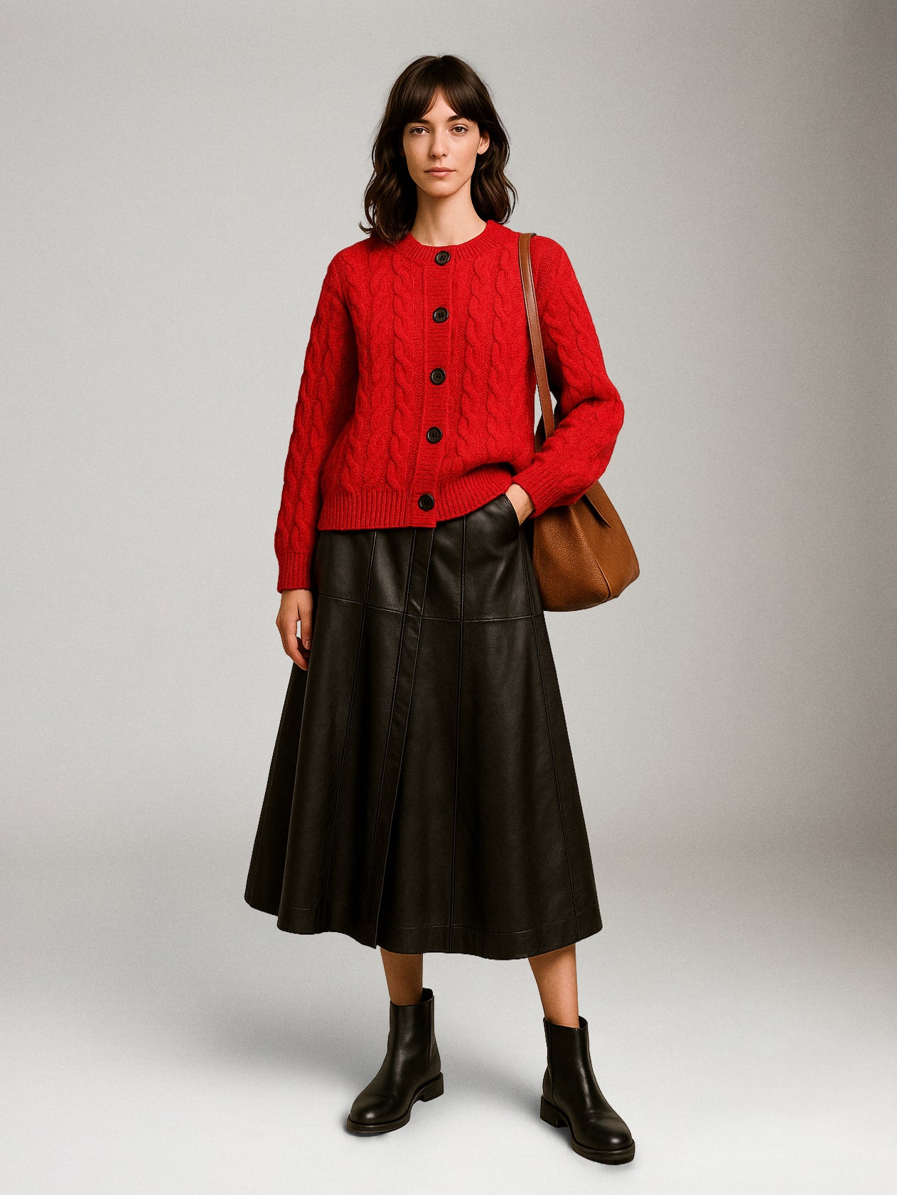 FRNCH - Guimauve Cable Cardigan - 
