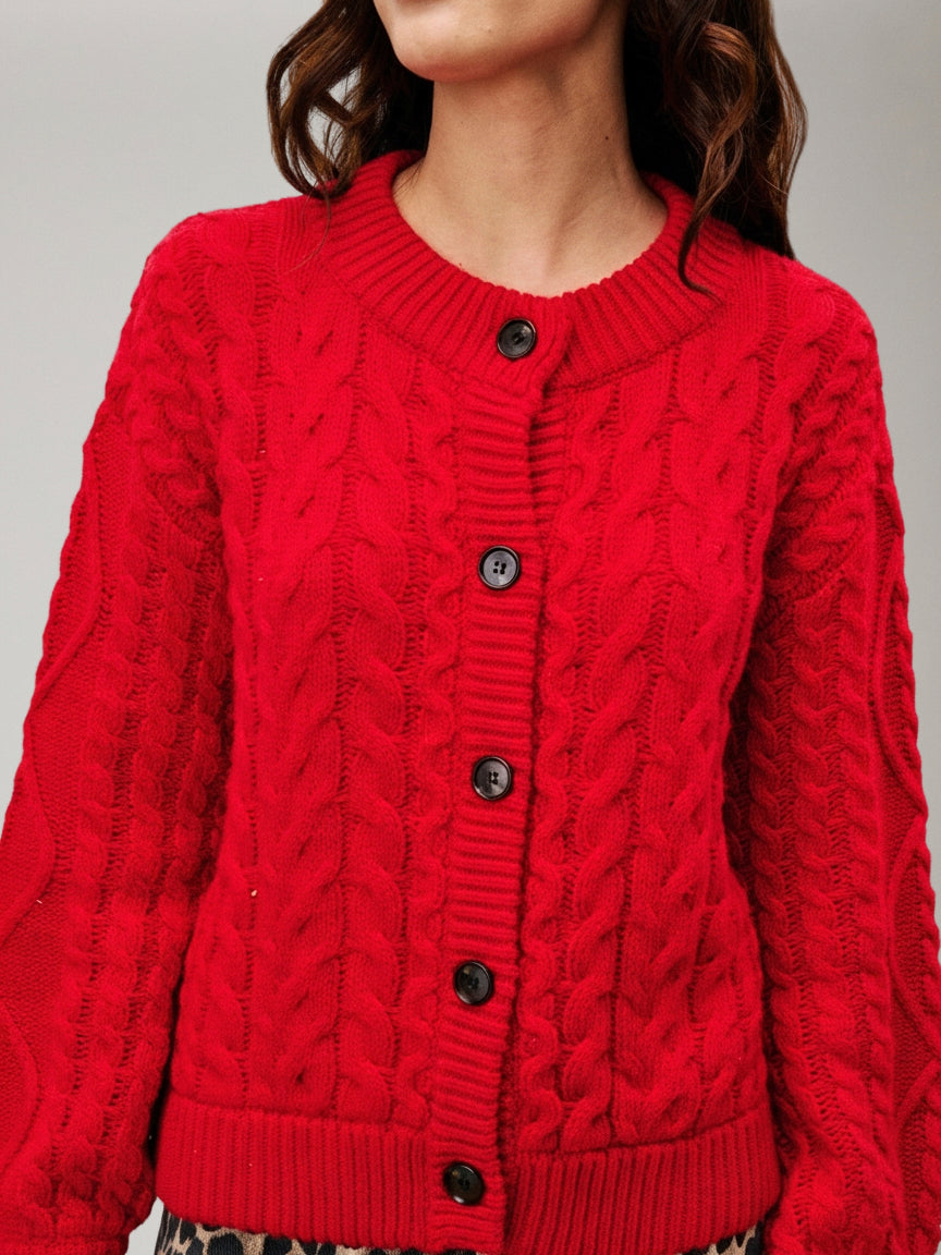 FRNCH - Guimauve Cable Cardigan - 