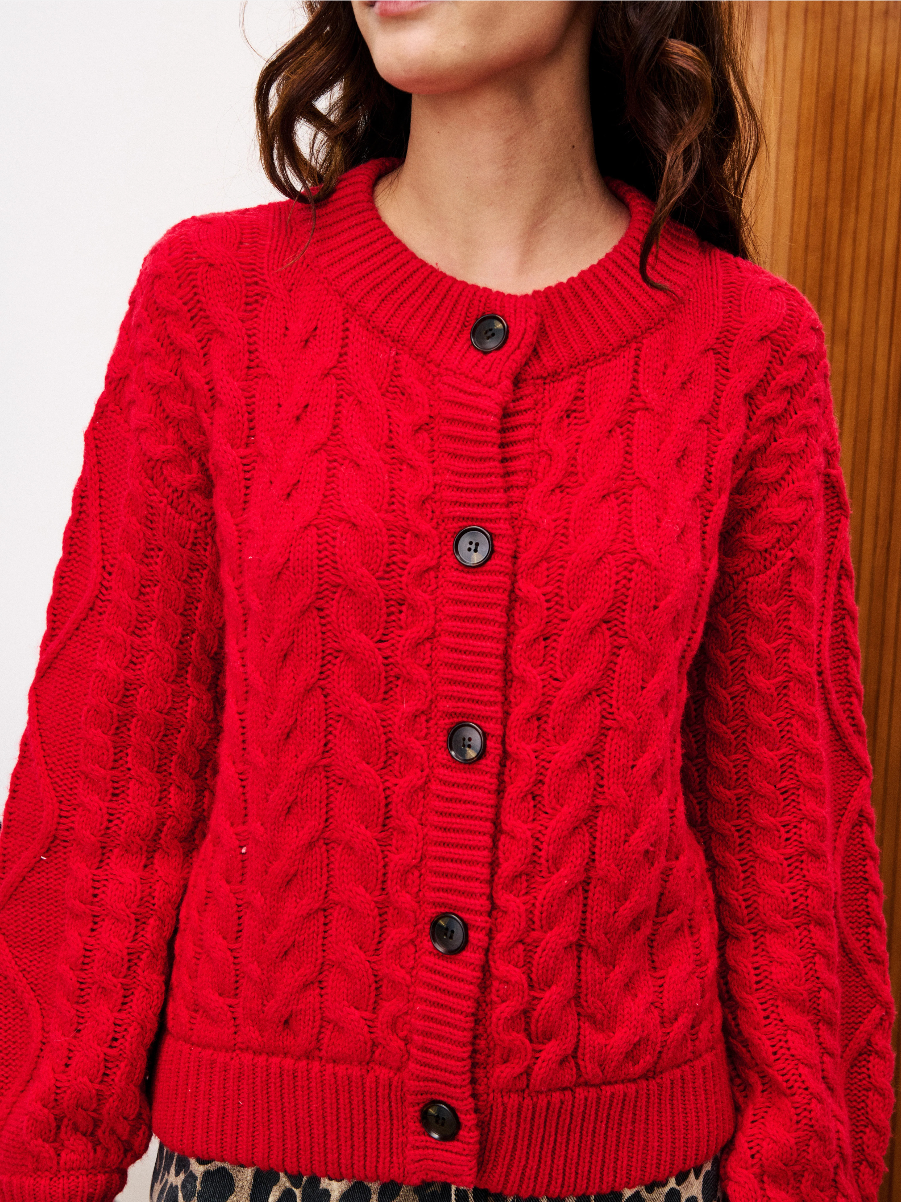 FRNCH - Guimauve Cable Cardigan - 