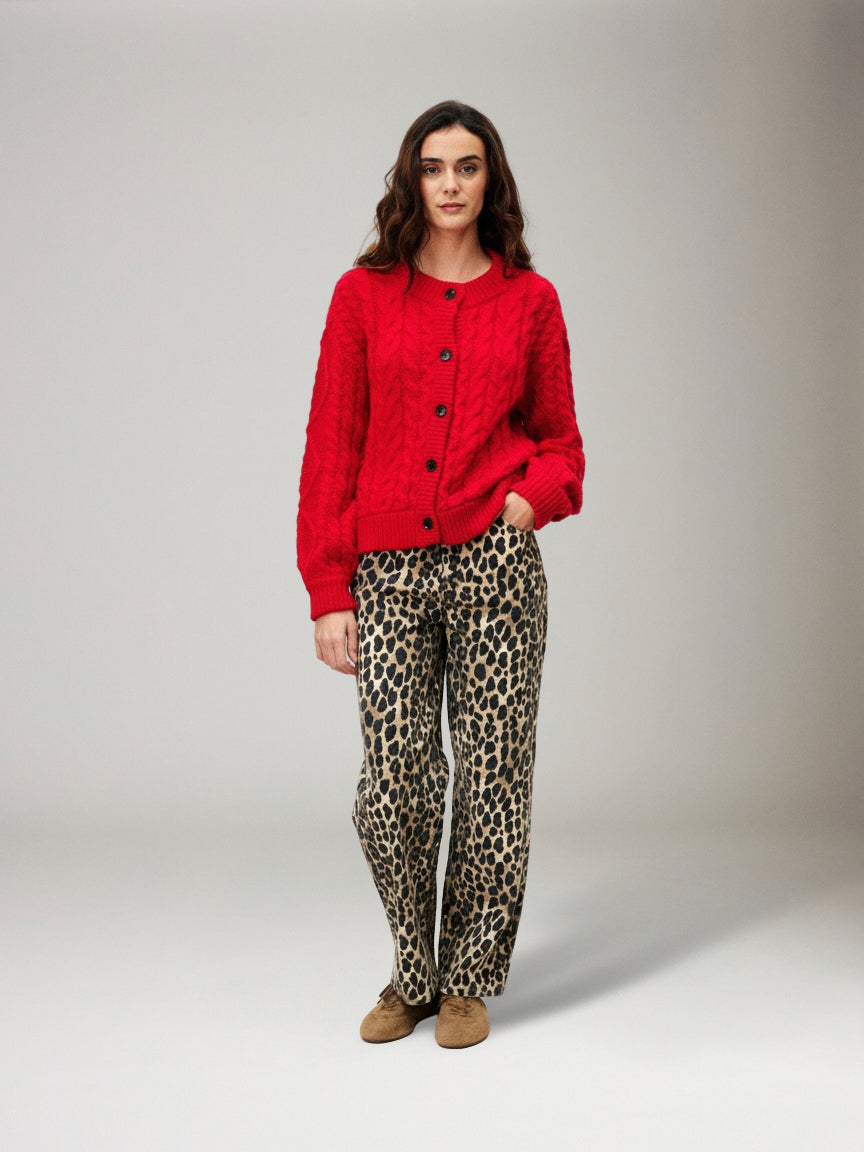 FRNCH - Guimauve Cable Cardigan - 