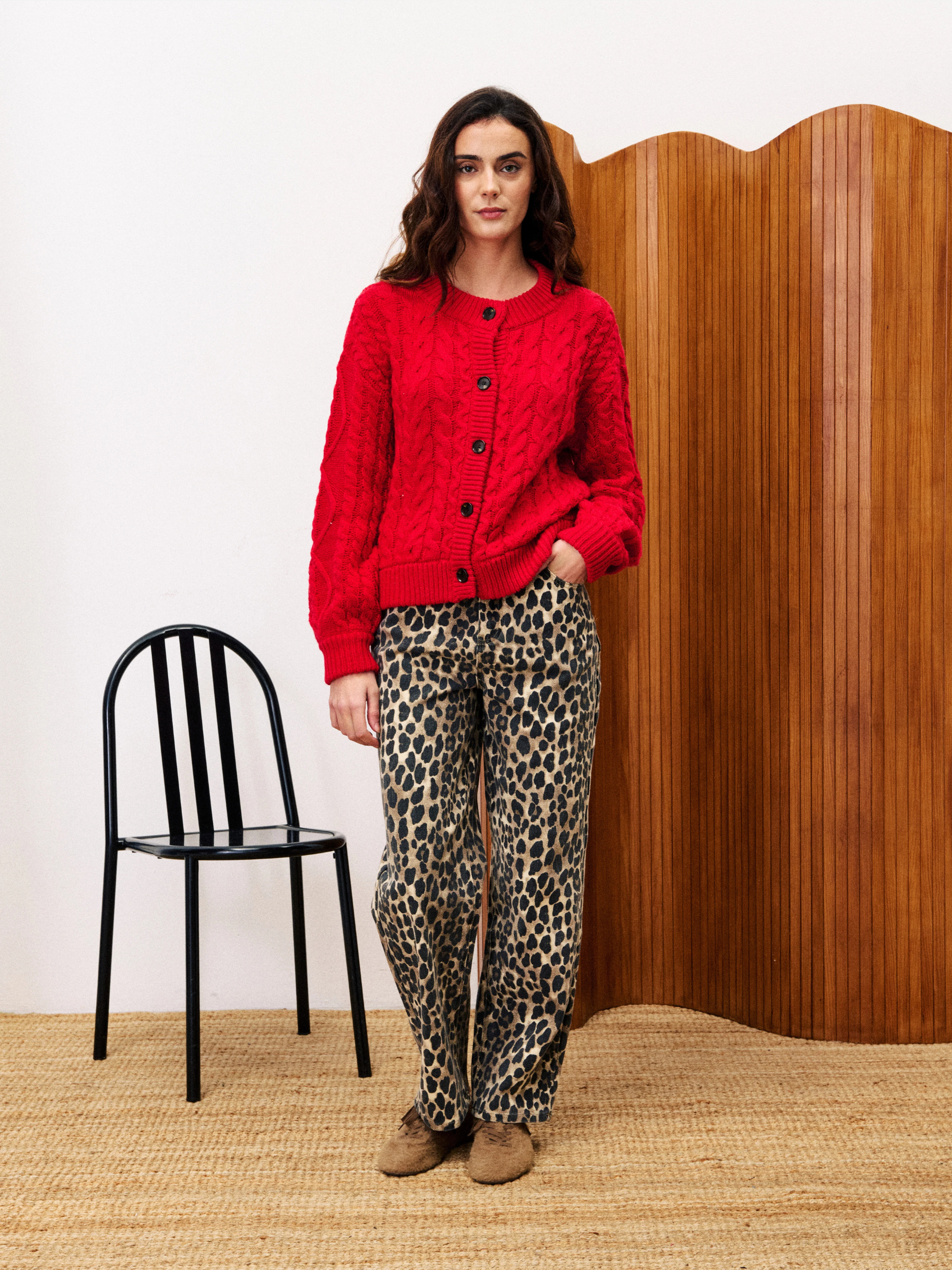 FRNCH - Guimauve Cable Cardigan - 