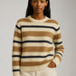 FRNCH - Himalayan Stripe Crewneck Sweater - 