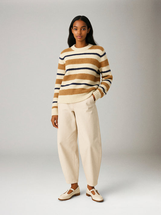 FRNCH - Himalayan Stripe Crewneck Sweater - 