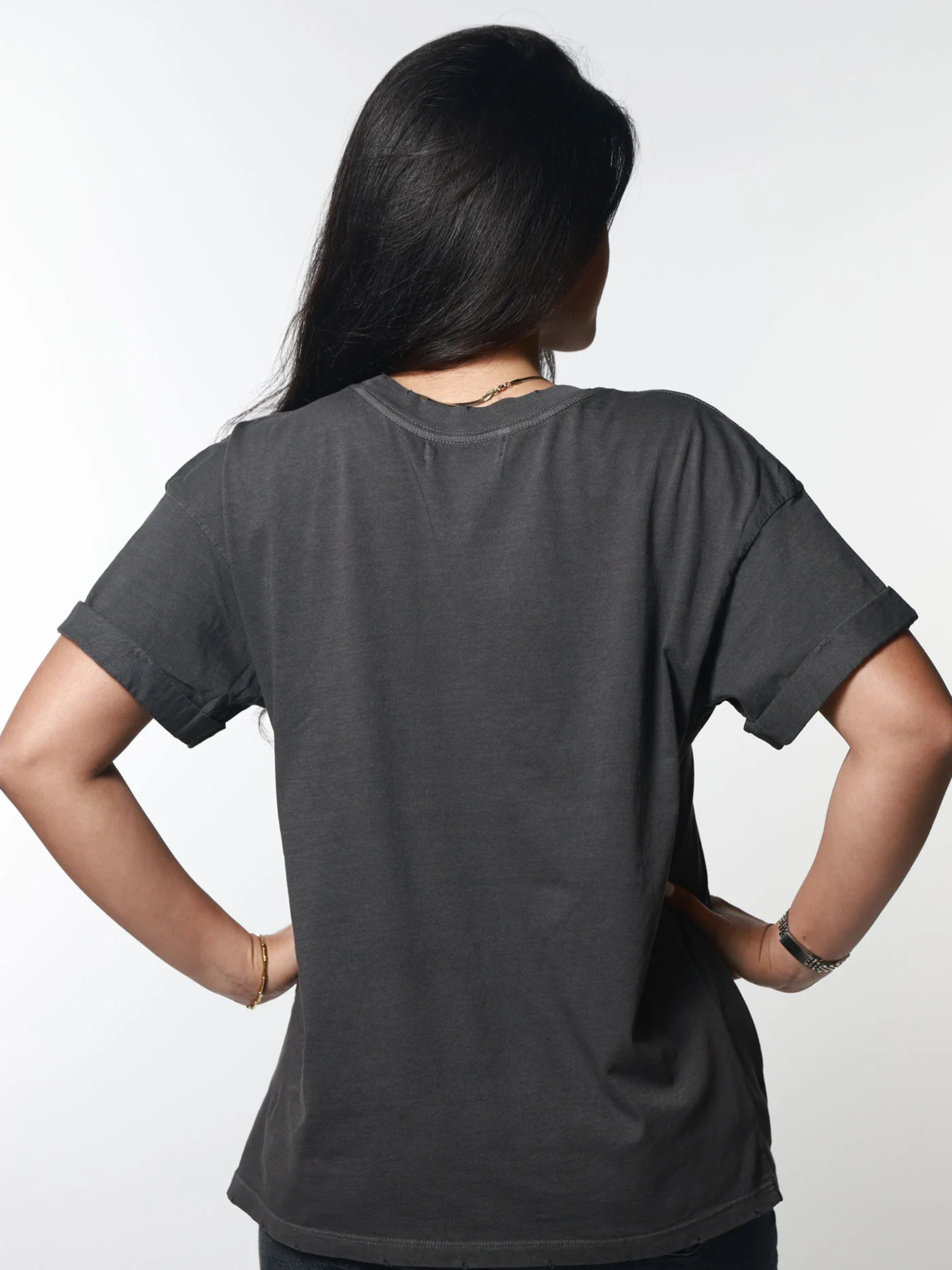 GIRL DANGEROUS-Aries Boyfriend Tee-Vintage Black