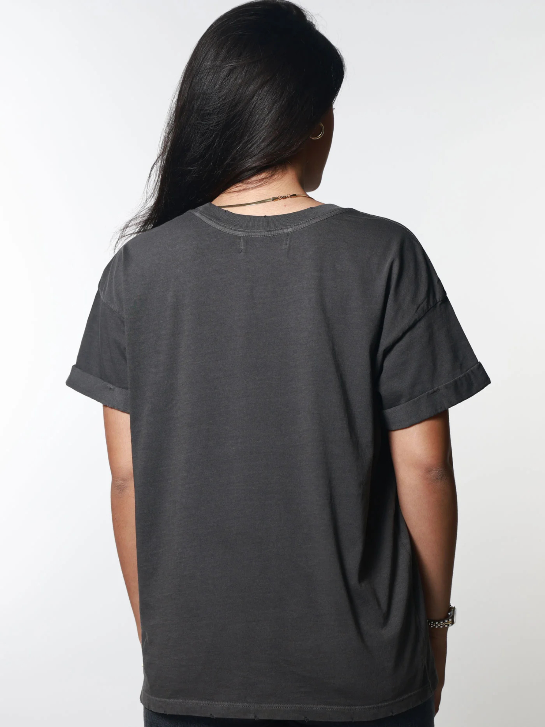 GIRL DANGEROUS-Cancer Boyfriend Tee-Vintage Black
