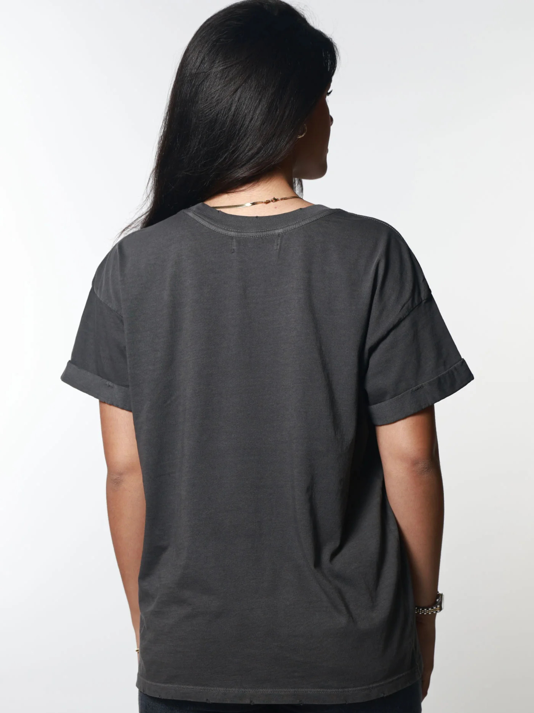 GIRL DANGEROUS-Gemini Boyfriend Tee-Vintage Black
