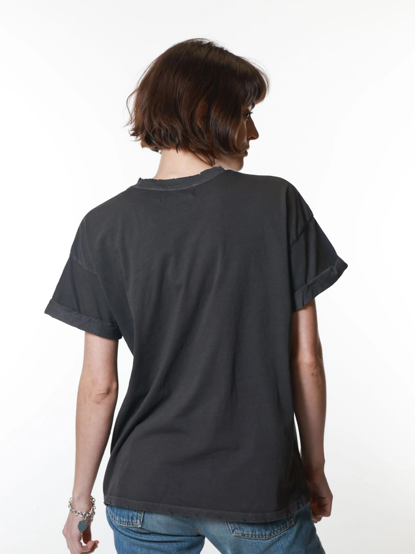 GIRL DANGEROUS-Leo Boyfriend Tee-Vintage Black