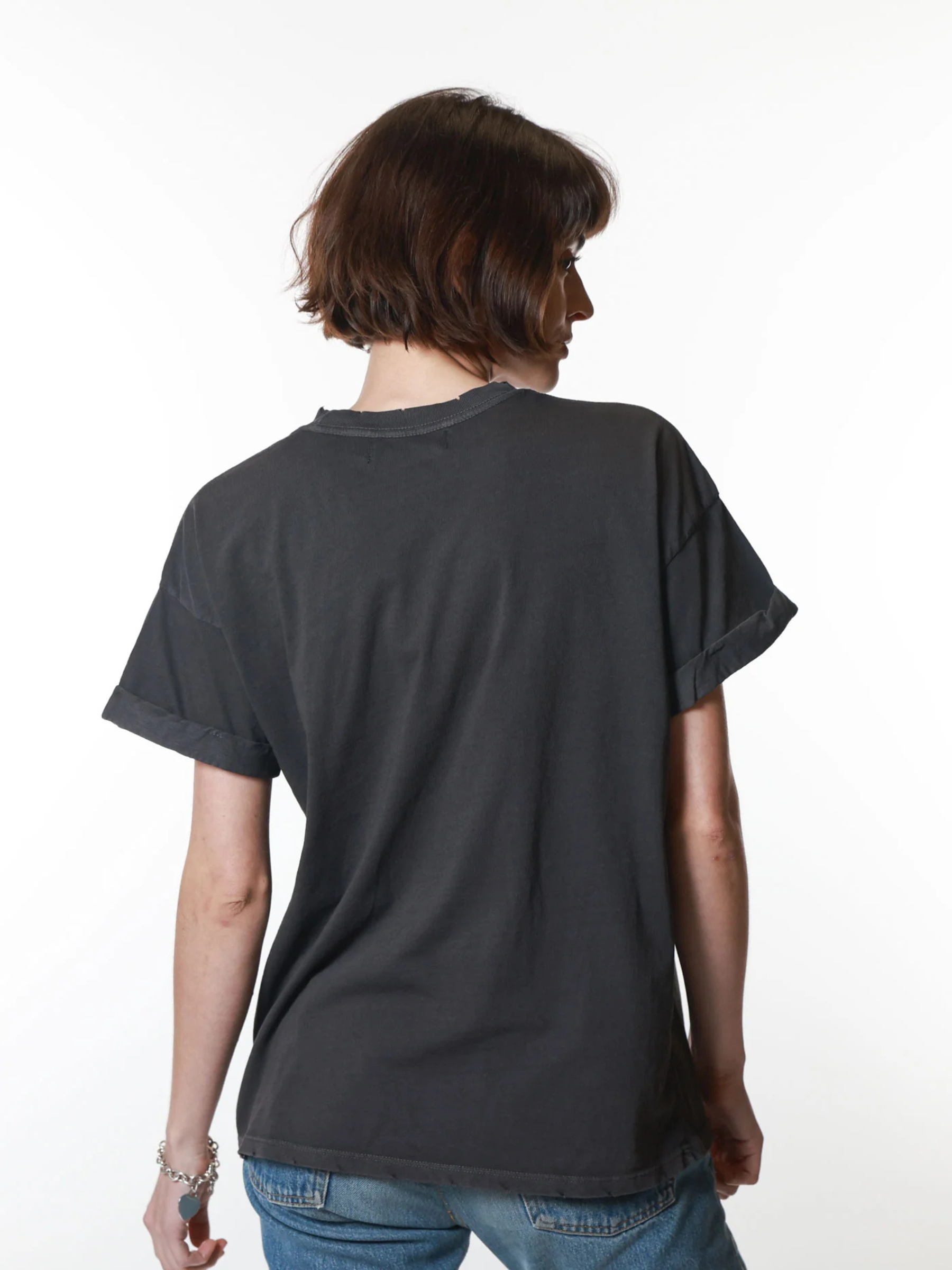 GIRL DANGEROUS-Leo Boyfriend Tee-Vintage Black