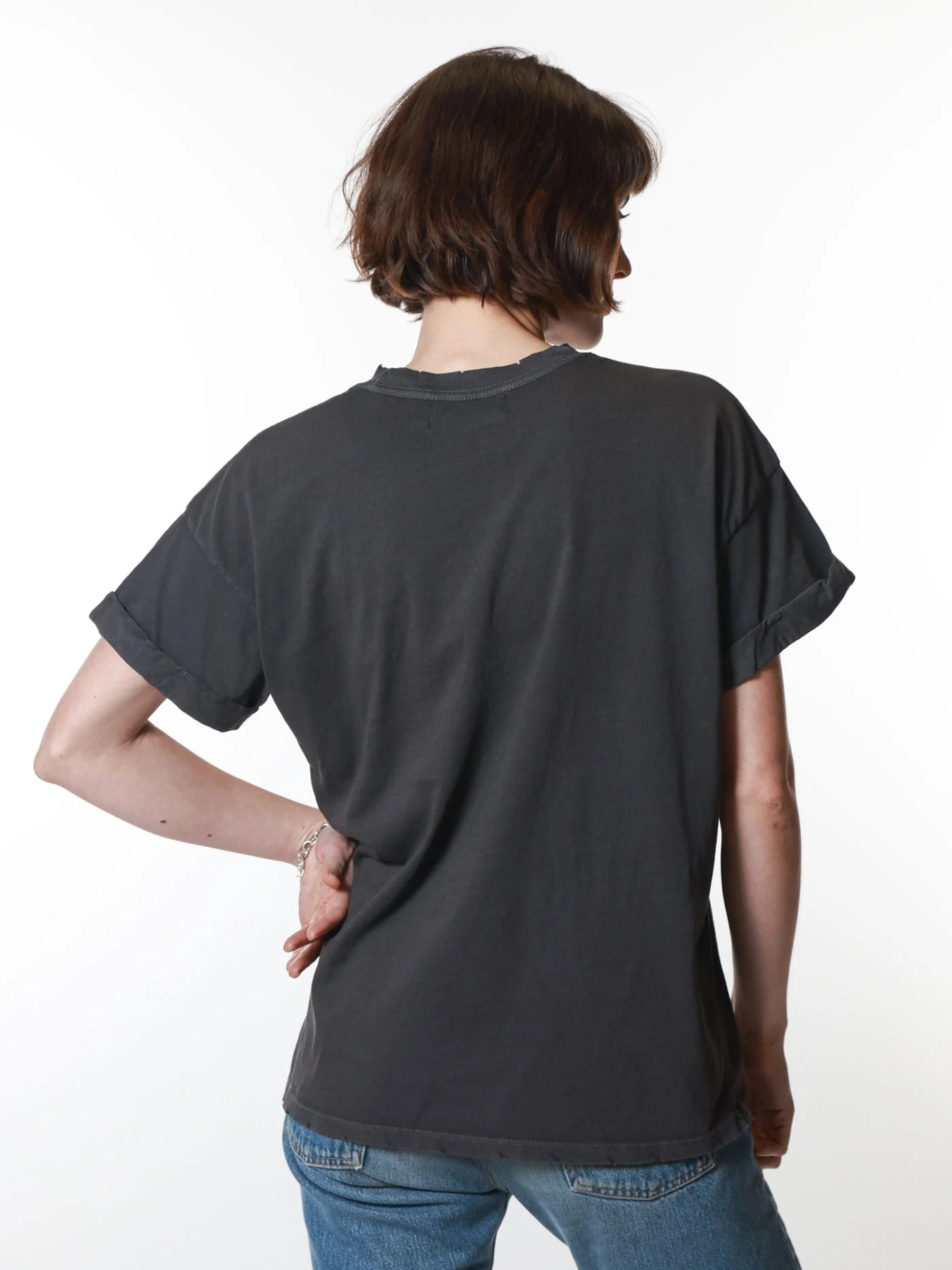 GIRL DANGEROUS-Pisces Boyfriend Tee-Vintage Black