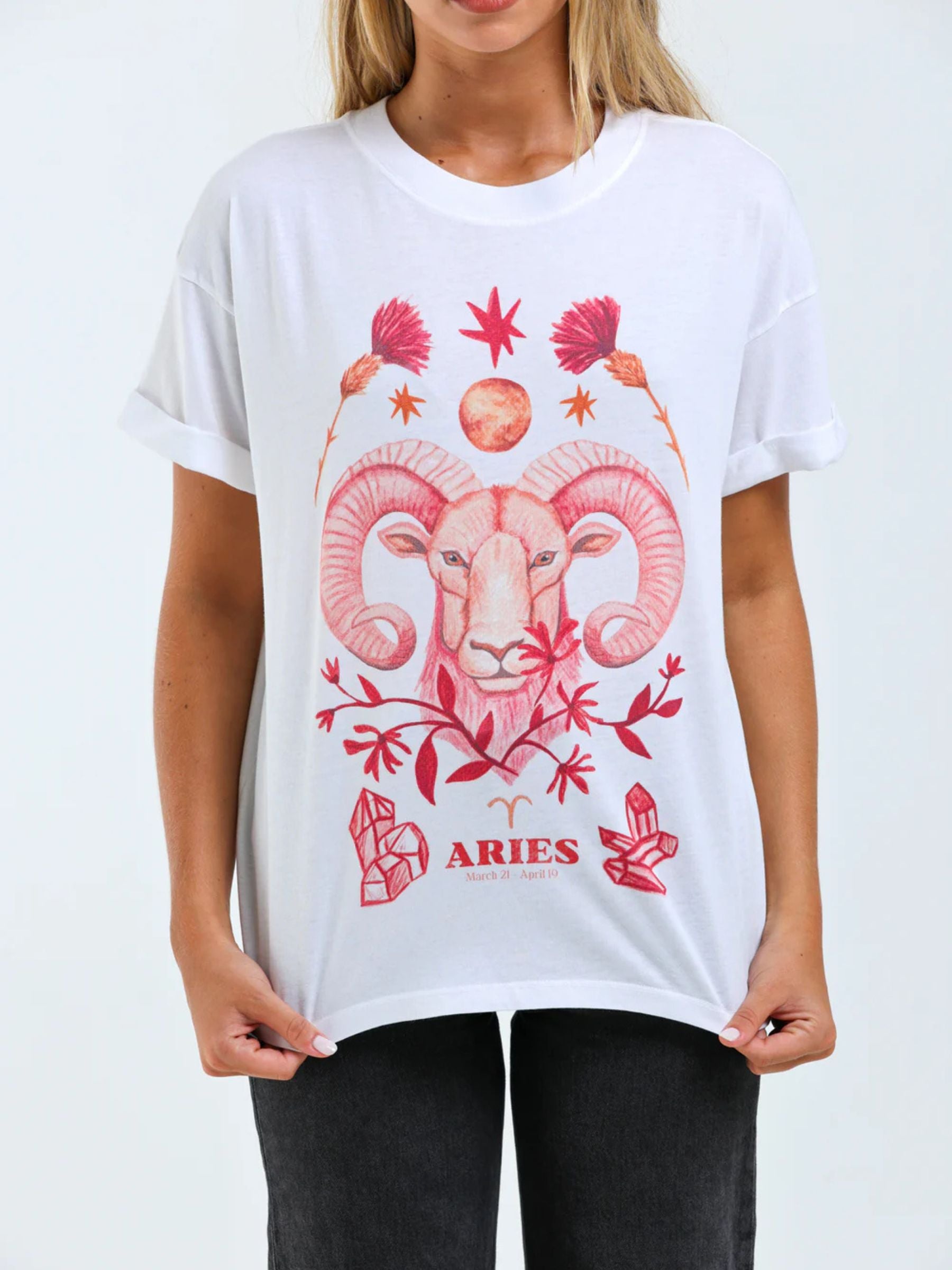 GIRL DANGEROUS - Aries Zodiac Boyfriend T-Shirt - 