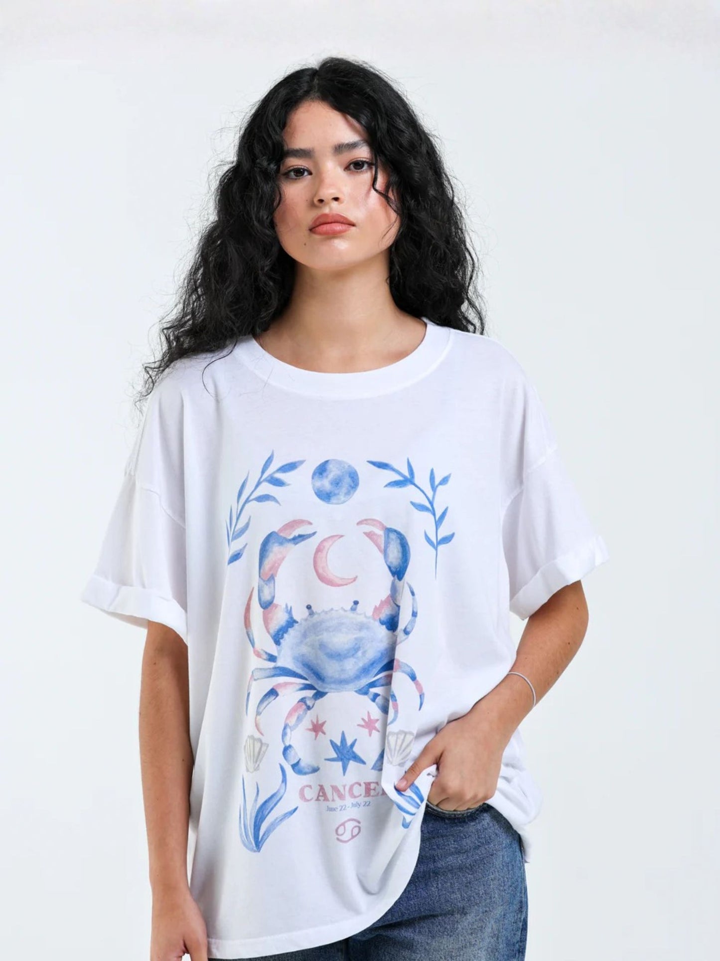 GIRL DANGEROUS - Cancer Zodiac Boyfriend T-Shirt - 