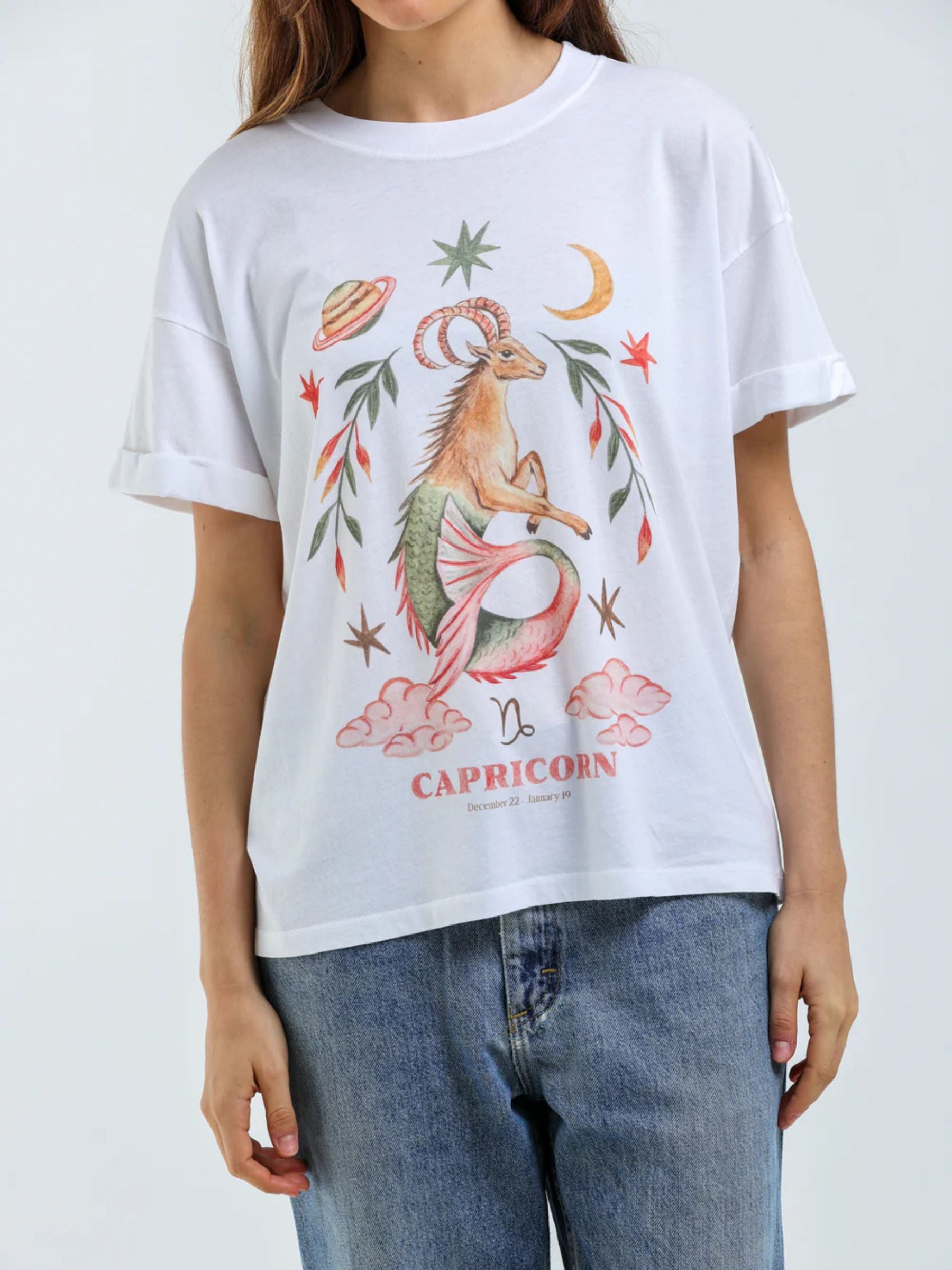GIRL DANGEROUS - Capricorn Zodiac Boyfriend T-Shirt - 