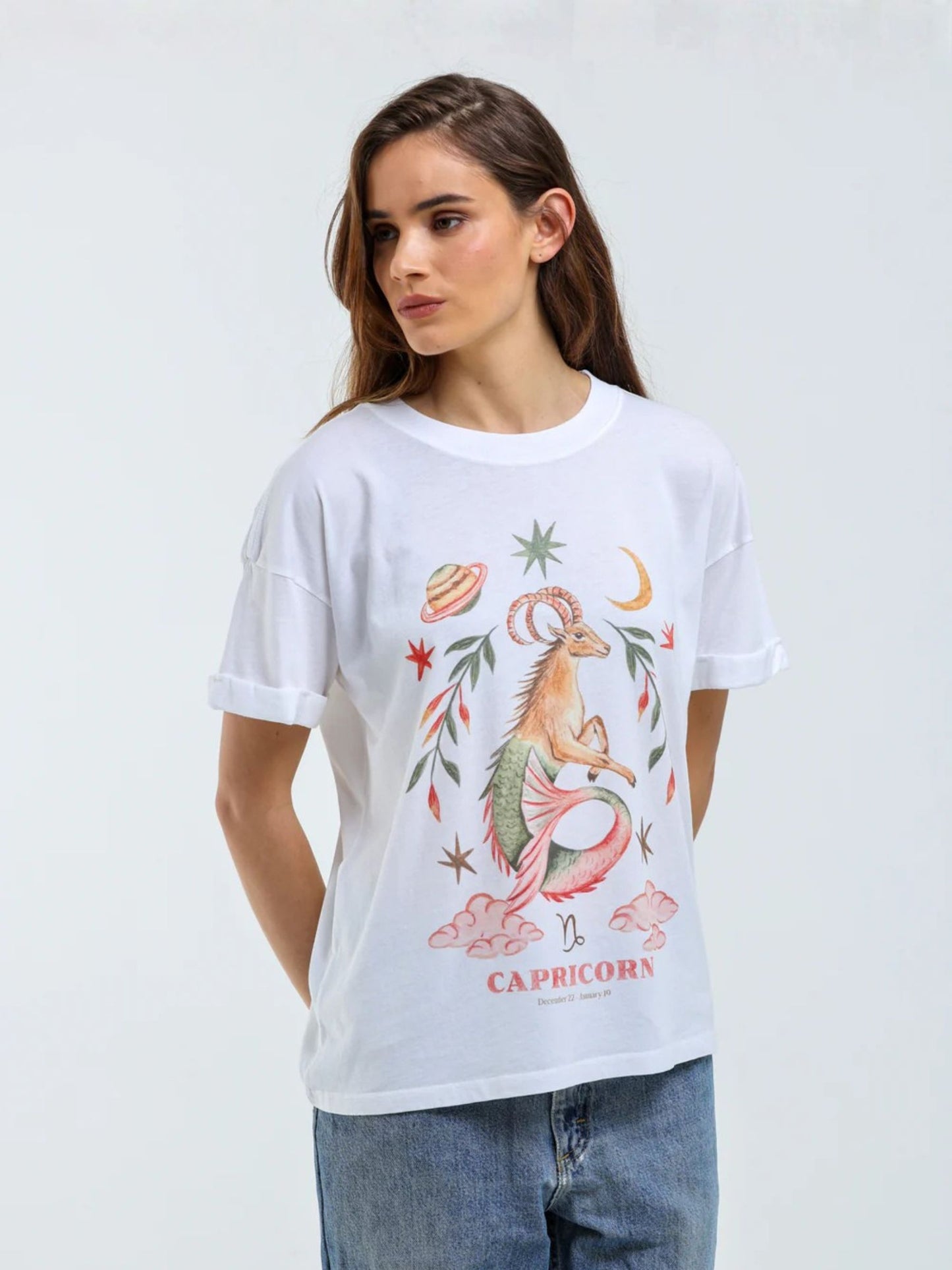 GIRL DANGEROUS - Capricorn Zodiac Boyfriend T-Shirt - 