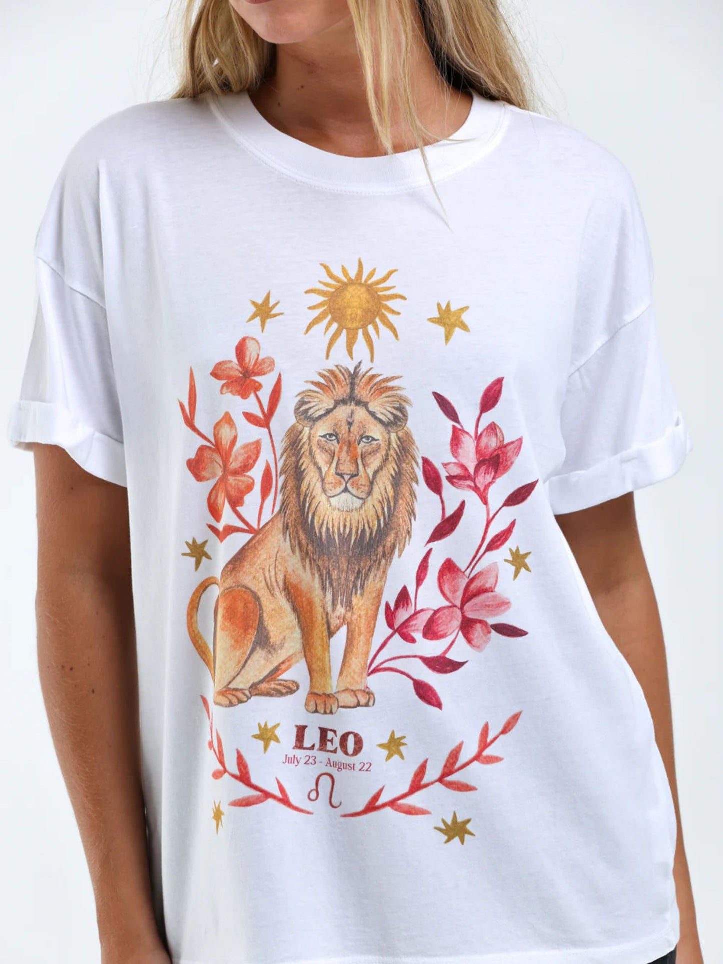 GIRL DANGEROUS - Leo Zodiac Boyfriend T-Shirt - 
