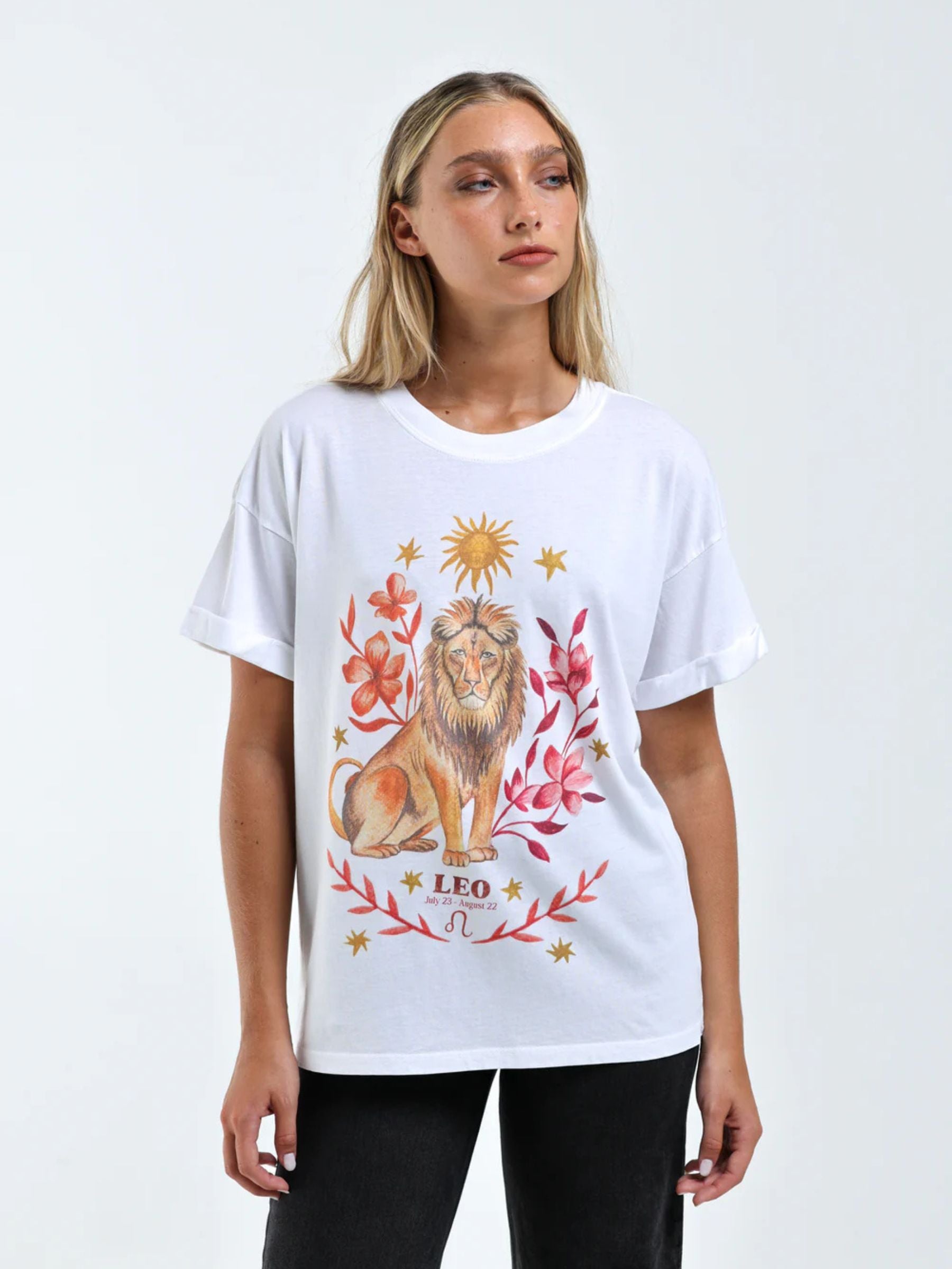 GIRL DANGEROUS - Leo Zodiac Boyfriend T-Shirt - 