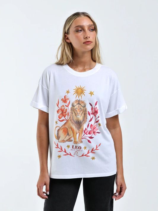 GIRL DANGEROUS - Leo Zodiac Boyfriend T-Shirt - 