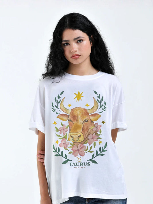 GIRL DANGEROUS - Taurus Zodiac Boyfriend T-Shirt - 