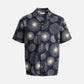 JACK JONES - Abstract Print Shortsleeve Resort Shirt - Navy Blazer