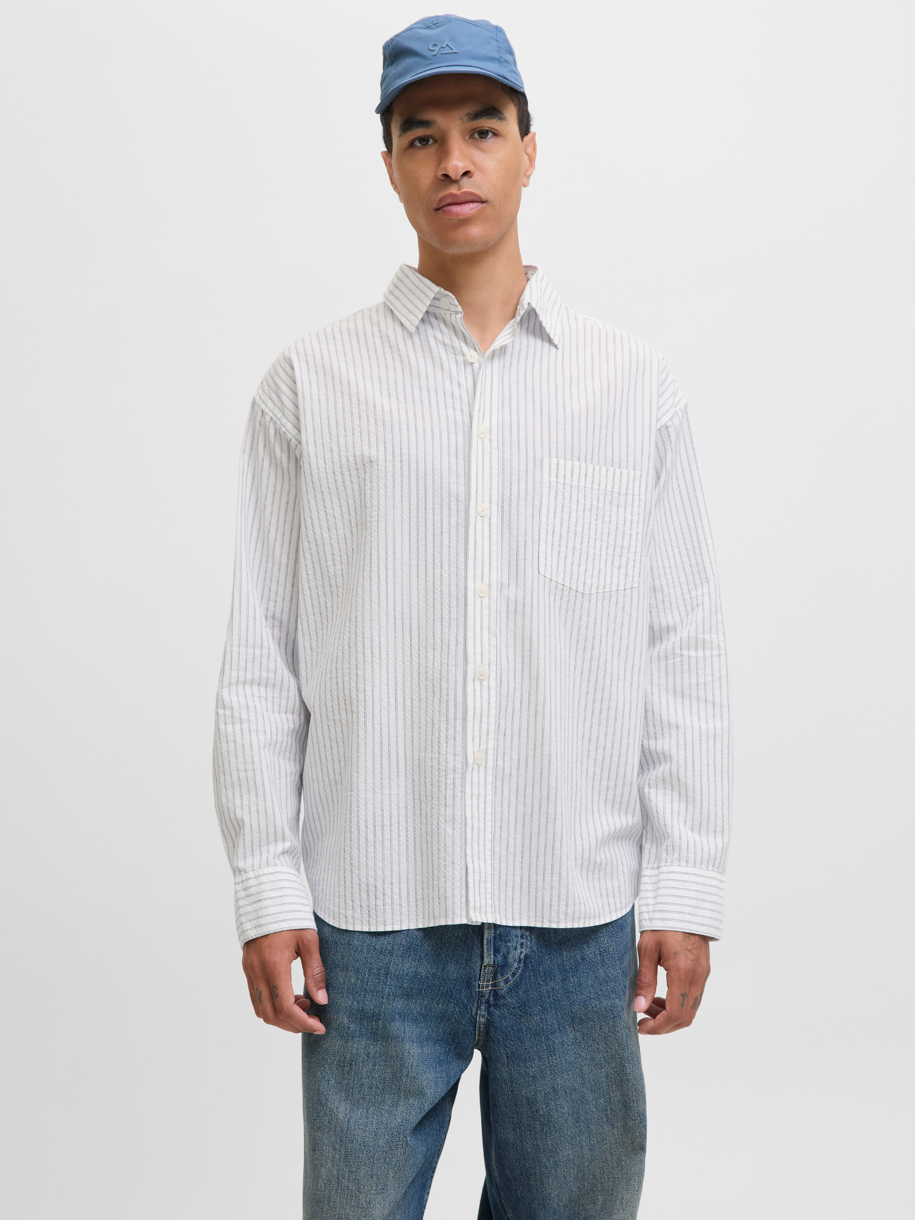 JACK & JONES - Cambridge Seersucker Longsleeve Shirt - 