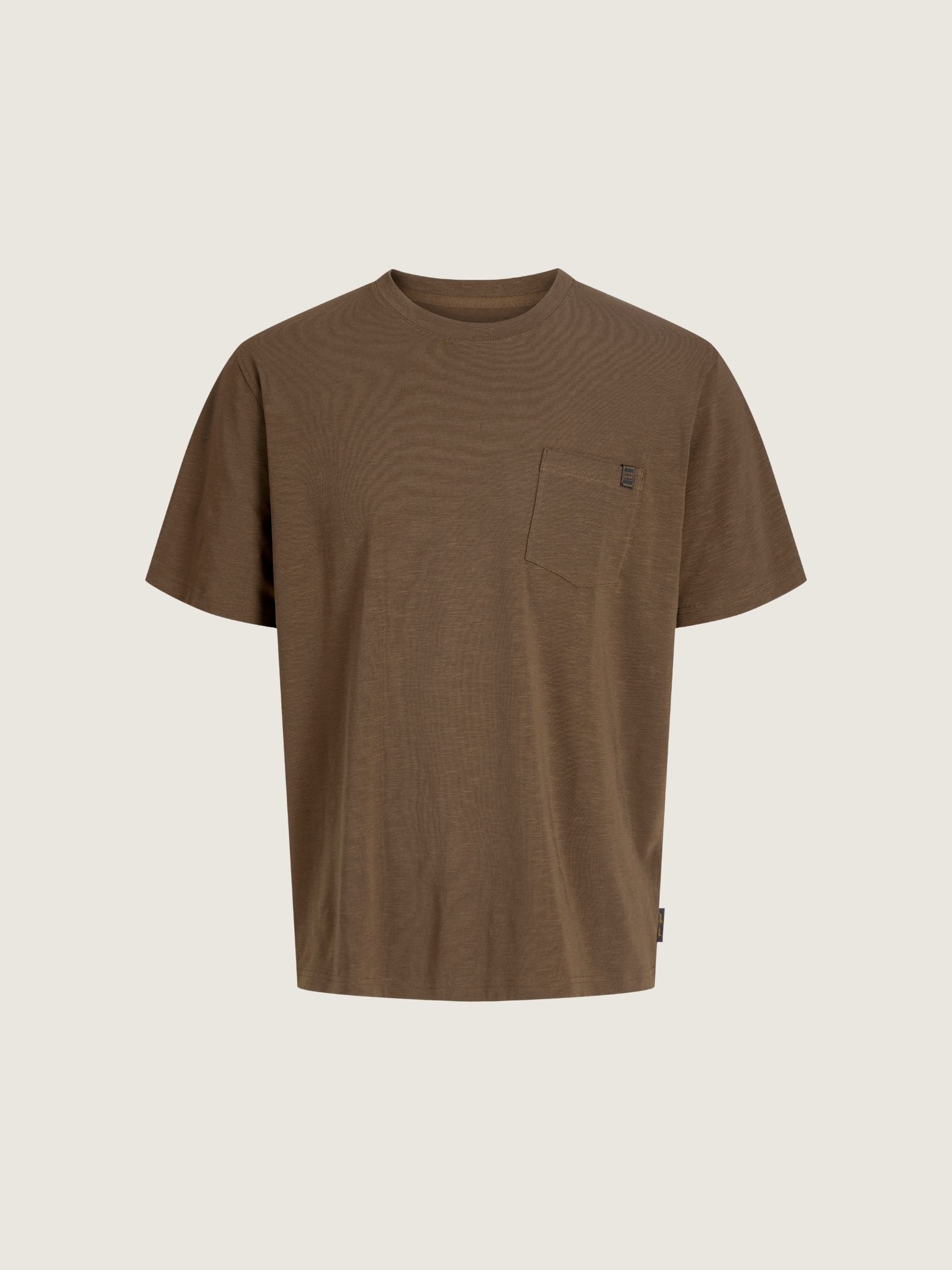 JACK & JONES - Dover Slub Pocket T-Shirt - Cocoa
