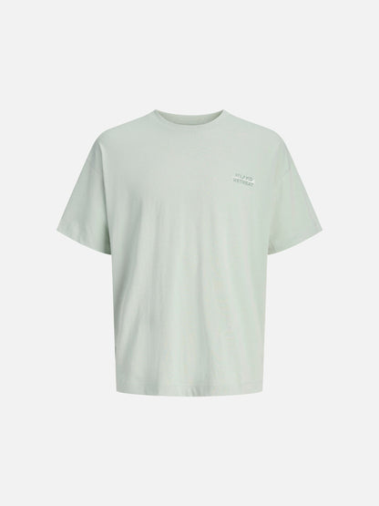 JACK & JONES - Eterna Shortsleeve Graphic T-Shirt - Aqua Grey