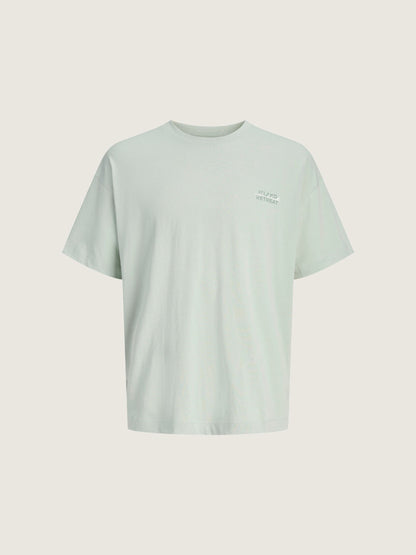 JACK & JONES - Eterna Shortsleeve Graphic T-Shirt - Aqua Grey