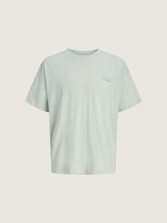 JACK & JONES - Eterna Shortsleeve Graphic T-Shirt - Aqua Grey