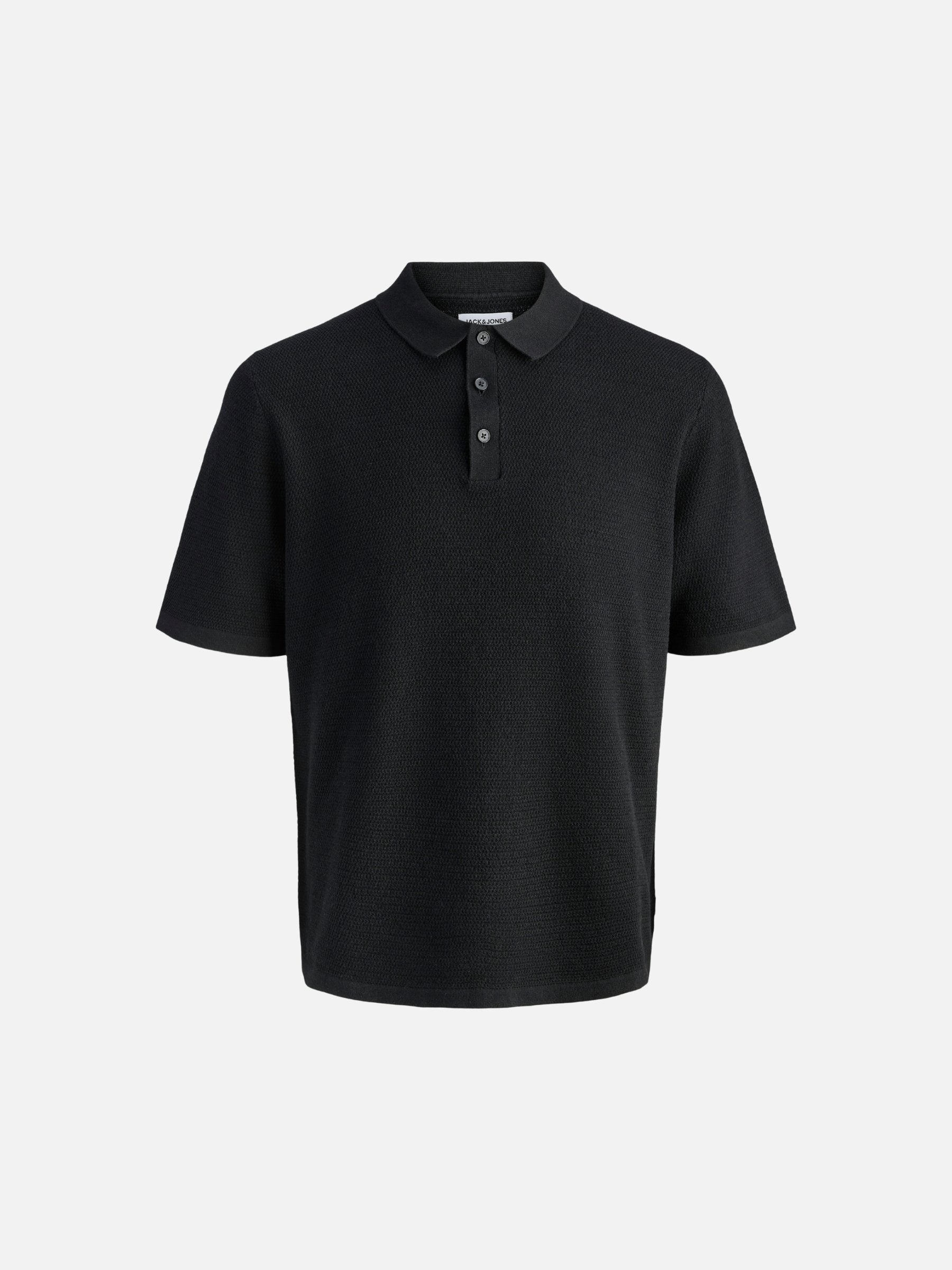 JACK & JONES - George Knit Polo - Black