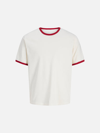 JACK & JONES - Original Nantucket Ringer T-Shirt - Antique White / Samba