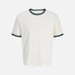 JACK & JONES - Original Nantucket Ringer T-Shirt - Antique White / Sycamore