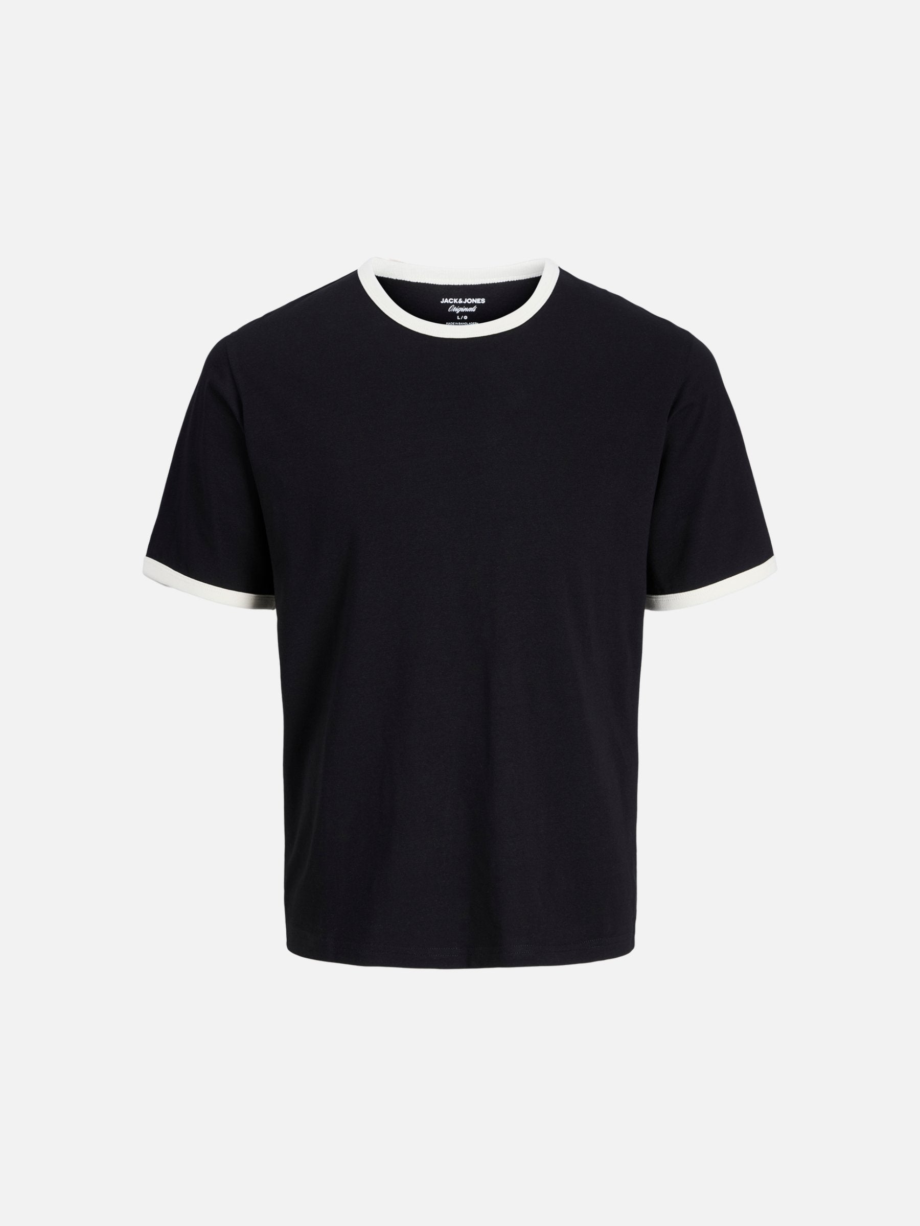 JACK & JONES - Original Nantucket Ringer T-Shirt - Black