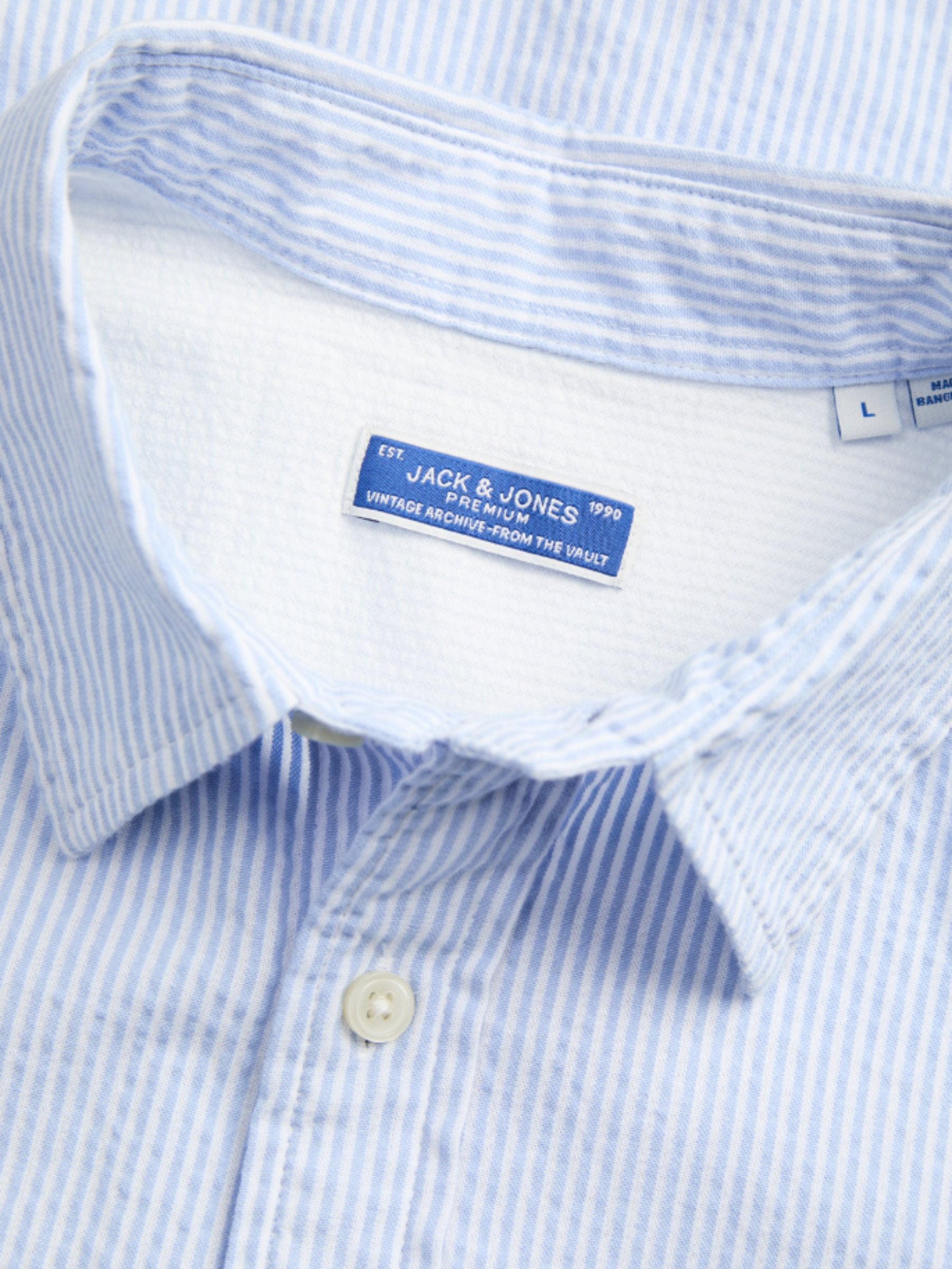 JACK & JONES - Premium Isaac Seersucker Longsleeve Shirt - 