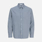 JACK & JONES - Premium Isaac Seersucker Longsleeve Shirt - Dark Blue