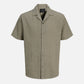 JACK & JONES - Jake Premium Jacquard Shortsleeve Shirt - Smokey Olive