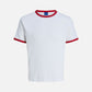JACK & JONES - San Remo Shortsleeve T-Shirt - Bright White / Red