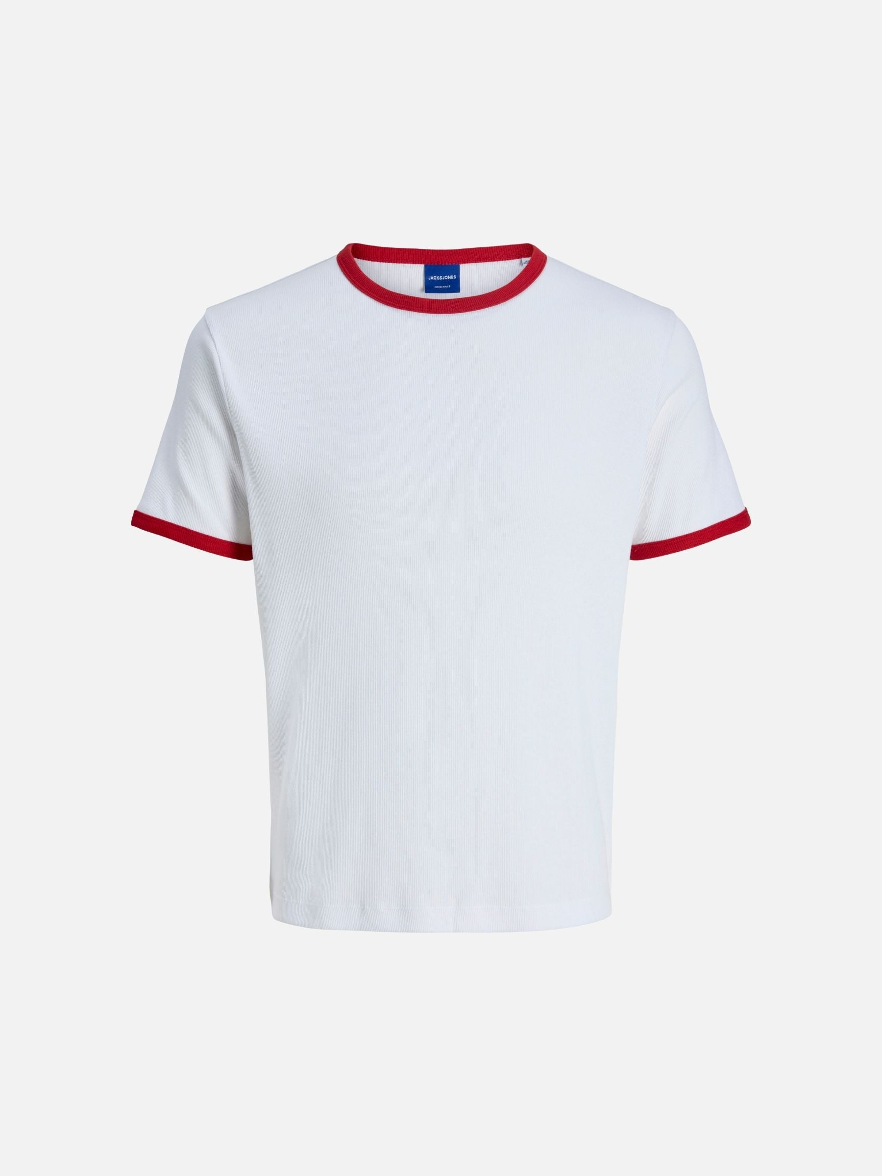 JACK & JONES - San Remo Shortsleeve T-Shirt - Bright White / Red