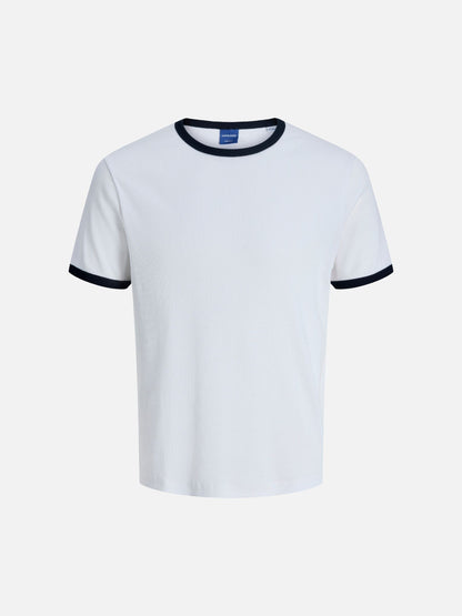 JACK & JONES - San Remo Shortsleeve T-Shirt - Bright White / Sky Captain